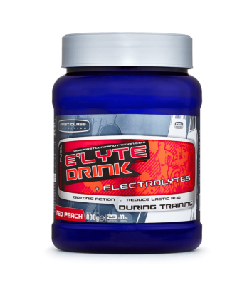 first class nutrition e'lyte drink red peach
